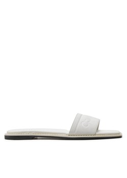 Klapki Calvin Klein Flat Slide He HW0HW01989 Biały ze sklepu eobuwie.pl w kategorii Klapki damskie - zdjęcie 181325662