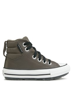 Trampki Converse Chuck Taylor All Star Berkshire Boot A04812C Beżowy ze sklepu eobuwie.pl w kategorii Trampki dziecięce - zdjęcie 181325843