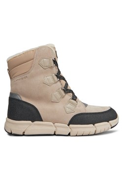 Śniegowce Geox J Flexyper Girl B Ab J16APA 022FU C5000 D Beżowy ze sklepu eobuwie.pl w kategorii Buty zimowe dziecięce - zdjęcie 181326474