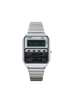Zegarek Casio Vintage CA-500WE-7BEF Srebrny ze sklepu eobuwie.pl w kategorii Zegarki - zdjęcie 181326601