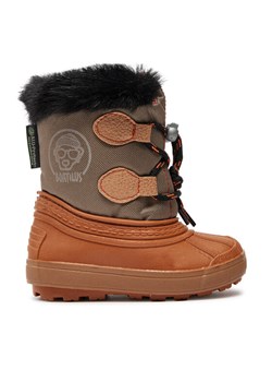 Śniegowce Boatilus Nippy 02 Sint. Leather Boot NN02 VAR.41NR Pomarańczowy ze sklepu eobuwie.pl w kategorii Buty zimowe dziecięce - zdjęcie 181326631