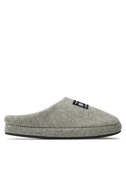 Kapcie Tommy Hilfiger Flag Herringbone House Shoe FM0FM05304 Szary ze sklepu eobuwie.pl w kategorii Kapcie męskie - zdjęcie 181326813