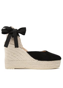 Espadryle Manebi Wedge Espadrilles K 1.0 WV Czarny ze sklepu eobuwie.pl w kategorii Espadryle damskie - zdjęcie 181327811