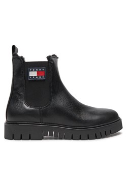 Sztyblety Tommy Jeans Chelsea EN0EN02626 Czarny - id: 0000304446894 - marki Tommy Jeans - 181327853 Sztyblety Tommy Jeans Chelsea EN0EN02626 Czarny ze sklepu eobuwie.pl w kategorii Botki - zdjęcie 181327853