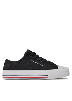 Trampki Tommy Hilfiger Low Cut Lace-Up Sneaker T3A9-33185-1687 S Czarny ze sklepu eobuwie.pl w kategorii Trampki dziecięce - zdjęcie 181328072