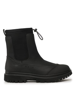 Botki Calvin Klein Jeans Chunky Combat Chelsea Boot Rub YW0YW01065 Czarny ze sklepu eobuwie.pl w kategorii Workery damskie - zdjęcie 181328340