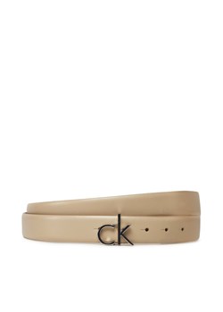 Pasek Damski Calvin Klein Ck Buckle Belt 3.0_Smooth K60K613156 Beżowy ze sklepu eobuwie.pl w kategorii Paski damskie - zdjęcie 181328412