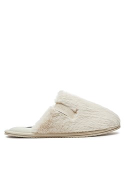 Kapcie Calvin Klein Jeans Hotel Slipper Fur After Glow YW0YW01593 Écru ze sklepu eobuwie.pl w kategorii Kapcie damskie - zdjęcie 181328473