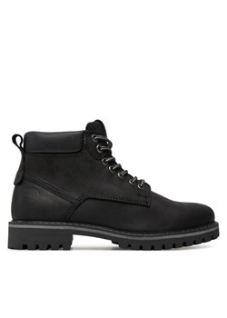 Trzewiki Jack&Jones Queensway 12257998 Czarny ze sklepu eobuwie.pl w kategorii Buty zimowe męskie - zdjęcie 181328570
