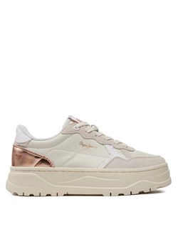 Sneakersy Pepe Jeans Kore Sun W PLS00009 Écru ze sklepu eobuwie.pl w kategorii Buty sportowe damskie - zdjęcie 181328703