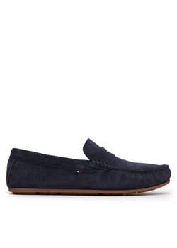 Mokasyny Tommy Hilfiger Casual Hilfiger Suede Driver FM0FM04998 Granatowy ze sklepu eobuwie.pl w kategorii Mokasyny męskie - zdjęcie 181328722