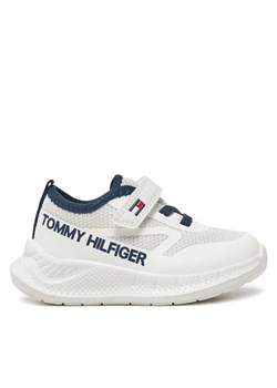Sneakersy Tommy Hilfiger Low Cut Lace-Up/Velcro Sneaker T1B9-33868-1756 M Biały ze sklepu eobuwie.pl w kategorii Buty sportowe dziecięce - zdjęcie 181329240