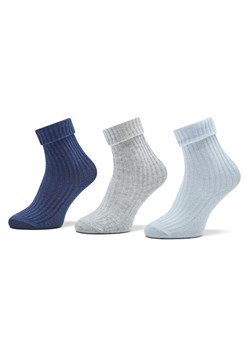 Zestaw 3 par wysokich skarpet dziecięcych United Colors Of Benetton 6AO3F211S 935 Niebieski ze sklepu eobuwie.pl w kategorii Skarpetki dziecięce - zdjęcie 181330983