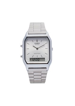 Zegarek Casio Vintage Maxi AQ-230A-7AMQYES Srebrny ze sklepu eobuwie.pl w kategorii Zegarki - zdjęcie 181331131
