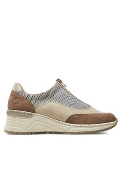 Sneakersy Rieker N4357-60 Beżowy ze sklepu eobuwie.pl w kategorii Półbuty damskie - zdjęcie 181331151