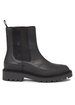 Sztyblety Calvin Klein Jeans Combat Mid Chelsea Wn YW0YW01254 Czarny ze sklepu eobuwie.pl w kategorii Botki - zdjęcie 181331534