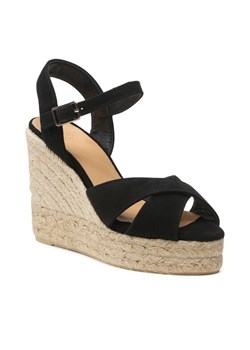 Espadryle Castañer Blaudell/8ed/007 021746-100 Czarny ze sklepu eobuwie.pl w kategorii Sandały damskie - zdjęcie 181331631