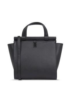 Torebka Tommy Hilfiger Th Feminine Small Tote AW0AW15250 Czarny ze sklepu eobuwie.pl w kategorii Kuferki - zdjęcie 181332593