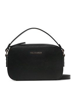 Torebka Trussardi Lisbona Camera Bag 75B01533 Czarny ze sklepu eobuwie.pl w kategorii Listonoszki - zdjęcie 181332970