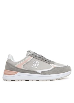 Sneakersy Tommy Hilfiger Casual Fashion Runner Mix FW0FW08324 Szary ze sklepu eobuwie.pl w kategorii Buty sportowe damskie - zdjęcie 181335232