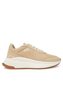 Sneakersy BOSS Ttnmevo 50536421 Beżowy ze sklepu eobuwie.pl w kategorii Buty sportowe damskie - zdjęcie 181335404