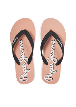 Japonki Pepe Jeans Bay Beach Brand W PLS70157 Czarny ze sklepu eobuwie.pl w kategorii Klapki damskie - zdjęcie 181335452