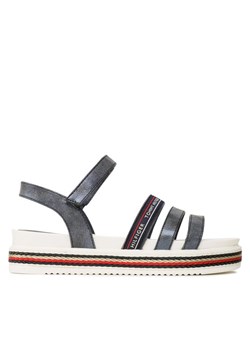 Sandały Tommy Hilfiger Platform Velcro Sandal T3A2-32763-0568 S Granatowy ze sklepu eobuwie.pl w kategorii Sandały dziecięce - zdjęcie 181335824