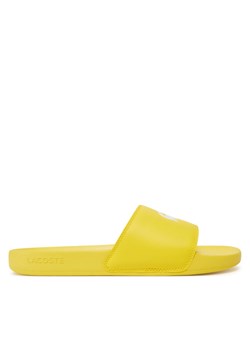 Klapki Lacoste Serve Sliders 7-49CMA0041 Żółty ze sklepu eobuwie.pl w kategorii Klapki męskie - zdjęcie 181336002