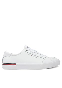 Tenisówki Tommy Hilfiger Core Corporate Vulc Leather FM0FM05399 Biały ze sklepu eobuwie.pl w kategorii Trampki męskie - zdjęcie 181336920