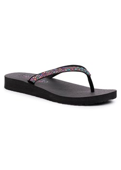 Japonki Skechers Shine Away 32918/BKMT Czarny ze sklepu eobuwie.pl w kategorii Klapki damskie - zdjęcie 181337411