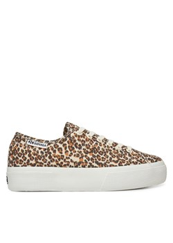 Sneakersy Superga Platform Leopard Print Brązowy ze sklepu eobuwie.pl w kategorii Buty sportowe damskie - zdjęcie 181337613