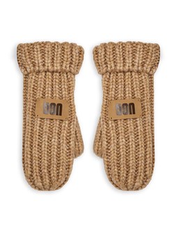 Rękawiczki dziecięce Ugg K Chunky Mitten 100030 Beżowy ze sklepu eobuwie.pl w kategorii Rękawiczki damskie - zdjęcie 181337710