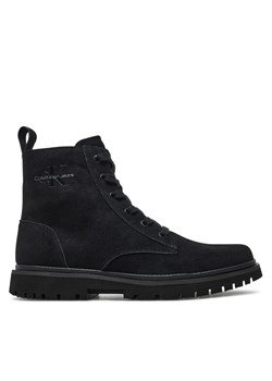 Trzewiki Calvin Klein Jeans YM0YM01070 Czarny ze sklepu eobuwie.pl w kategorii Buty zimowe męskie - zdjęcie 181338340
