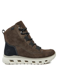 Botki Rieker M6012-25 Srebrny ze sklepu eobuwie.pl w kategorii Botki - zdjęcie 181338611