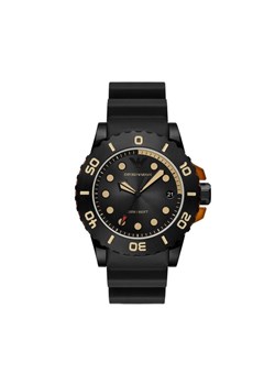 Zegarek Emporio Armani Aqua AR11539 Czarny ze sklepu eobuwie.pl w kategorii Zegarki - zdjęcie 181338621