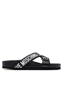 Klapki LOVE MOSCHINO JA28263G0IIX100A Czarny ze sklepu eobuwie.pl w kategorii Klapki damskie - zdjęcie 181338900