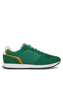 Sneakersy Tommy Hilfiger New Eva Runner Summer Nylon Pop FM0FM05427 Zielony ze sklepu eobuwie.pl w kategorii Buty sportowe męskie - zdjęcie 181806324