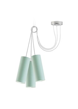 Potrójna lampa wisząca z miętowymi kloszami VIZELA T3 ze sklepu Lysne w kategorii Lampy wiszące - zdjęcie 181814094