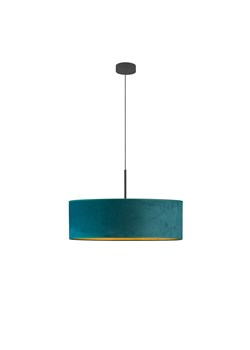 Lampa wisząca welurowa SINTRA VELUR fi - 60 cm kolor zieleń butelkowa ze złotym wnętrzem ze sklepu Lysne w kategorii Lampy wiszące - zdjęcie 181814230