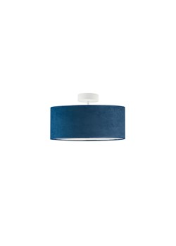 Granatowy plafon sufitowy z abażurem WENECJA VELUR fi - 30 cm kolor granatowy ze sklepu Lysne w kategorii Lampy sufitowe - zdjęcie 181814231