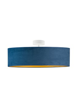Plafon do jadalni WENECJA VELUR fi - 60 cm kolor granatowy ze złotym wnętrzem ze sklepu Lysne w kategorii Lampy sufitowe - zdjęcie 181814241