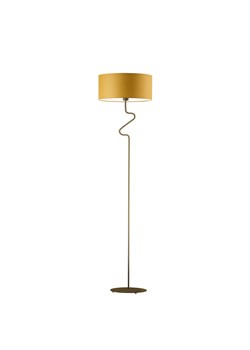 Stylowa lampa podłogowa do salonu z musztardowym abażurem MORONI ze sklepu Lysne w kategorii Lampy podłogowe - zdjęcie 181814411