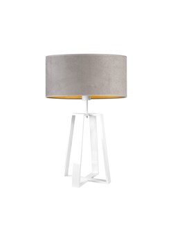 Designerska lampa stołowa szaro-biała THOR VELUR ze sklepu Lysne w kategorii Lampy stołowe - zdjęcie 181814851