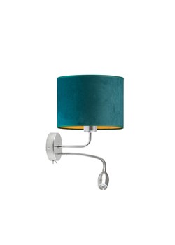 Metalowy kinkiet ścienny z włącznikiem CAPRI VELUR ze sklepu Lysne w kategorii Lampy ścienne - zdjęcie 181815014