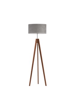Mahoniowa lampa stojąca do salonu z drewna HAITI VELUR ze sklepu Lysne w kategorii Lampy podłogowe - zdjęcie 181816083
