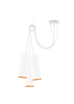 Lampa wisząca biała VIZELA T3 GOLD ze sklepu Lysne w kategorii Lampy wiszące - zdjęcie 181817190
