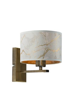 Designerski kinkiet nad łóżko ELVORA MARMUR z marmurowym abażurem ze sklepu Lysne w kategorii Lampy ścienne - zdjęcie 181817814