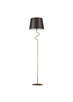 Klasyczna lampa stojąca z brązowym abażurem z tkaniny FOGO ze sklepu Lysne w kategorii Lampy podłogowe - zdjęcie 181817872