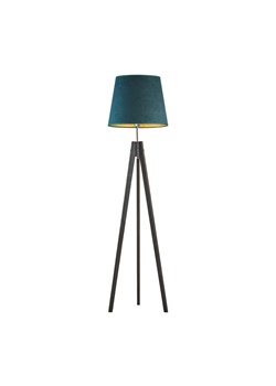 Designerska lampa drewniana z welurowym abażurem ARUBA VELUR ze sklepu Lysne w kategorii Lampy podłogowe - zdjęcie 181817951