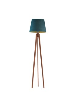 Drewniana lampa stojąca z abażurem CURACAO VELUR ze sklepu Lysne w kategorii Lampy podłogowe - zdjęcie 181818110